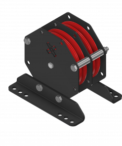 Pulley 4-way 300kg, complete with brackets (Ø125/150mm)