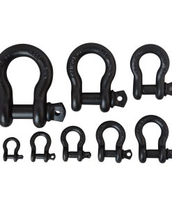 Shackle pin bow 1 ton, black, D8