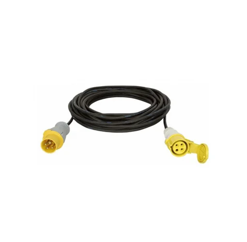 Motor power cable, 4x1,5mm² with YELLOW 4p. CEE connectors 110V (different lengths)