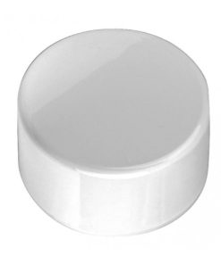 Plastic endcap for outside fixing, white, 50mm