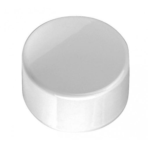 Plastic endcap for outside fixing, white, 50mm