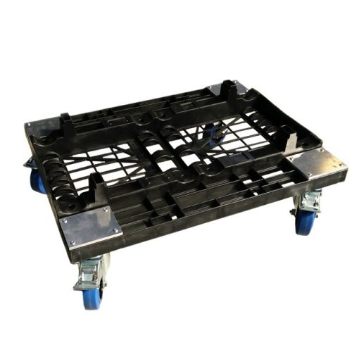 Dolly for 30cm truss and 5x carriers/stackers, lockable wheels