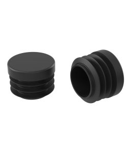 Plastic round endcap for internal fixing, black
