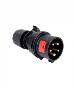 CEE connector 5p. 400V/16A BLACK/red Male