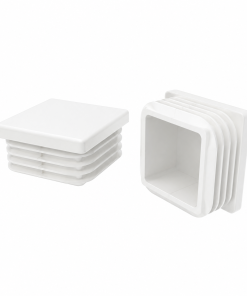 Plastic square endcap for internal fixing, white