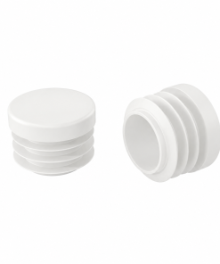 Plastic round endcap for internal fixing, white