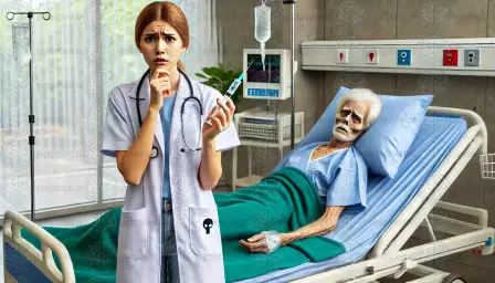 sjuksyster med spruta i högsta hugg