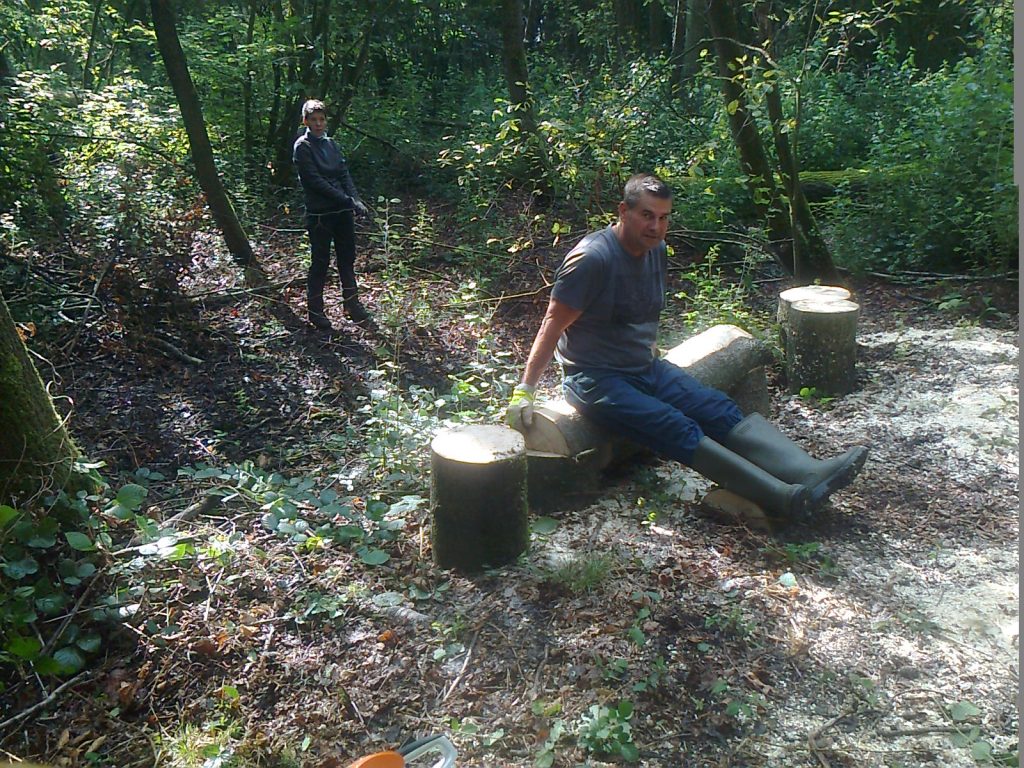 Werkdag PB 7-9-2019. Theo in volle actie.