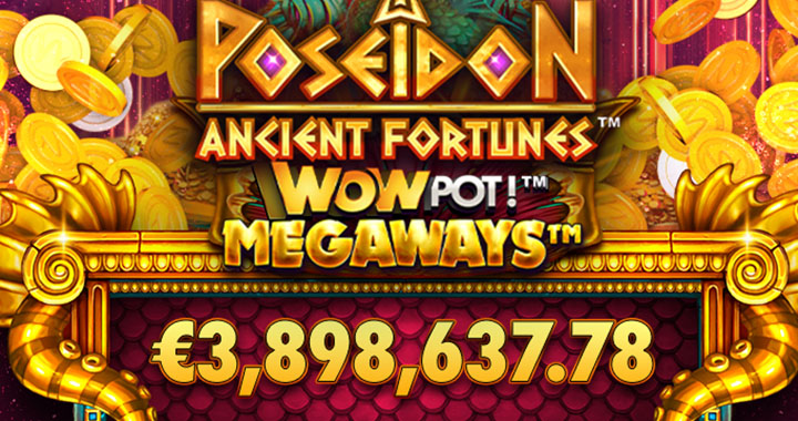 WowPot gagnant sur la machine à sous Poseidon Ancien Fortunes