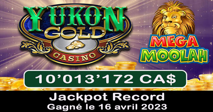 Mega Moolah jackpot record gagné en avril 2023