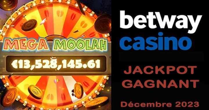 Gagnant Mega Moolah de €13,5 Millions chez Betway.com