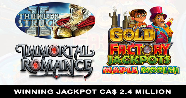 Jackpot de CA$ 2,4 millions gagné aux Maple Moolah slots