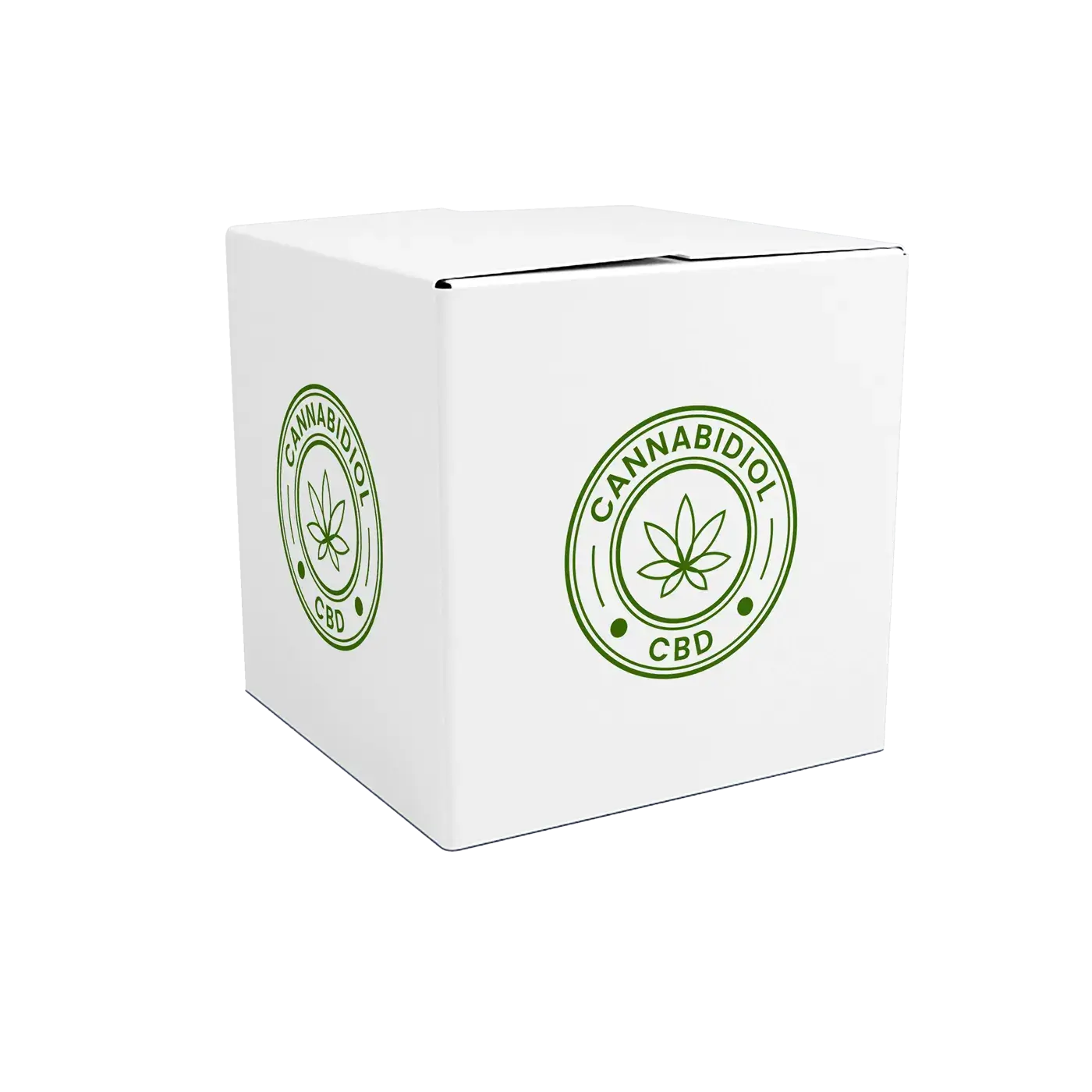 Custom CBD Shipping Box White Kraft Material CBD Cannabidiol Printed by qualitycustomboxes.com