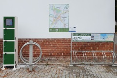 Verschließbare E-Bike Ladestation an der Schliemann-Gedenkstätte
