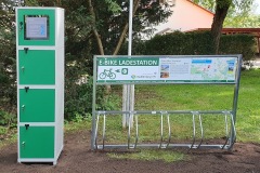Verschließbare E-Bike Ladestation am Schliemannmuseum Ankershagen