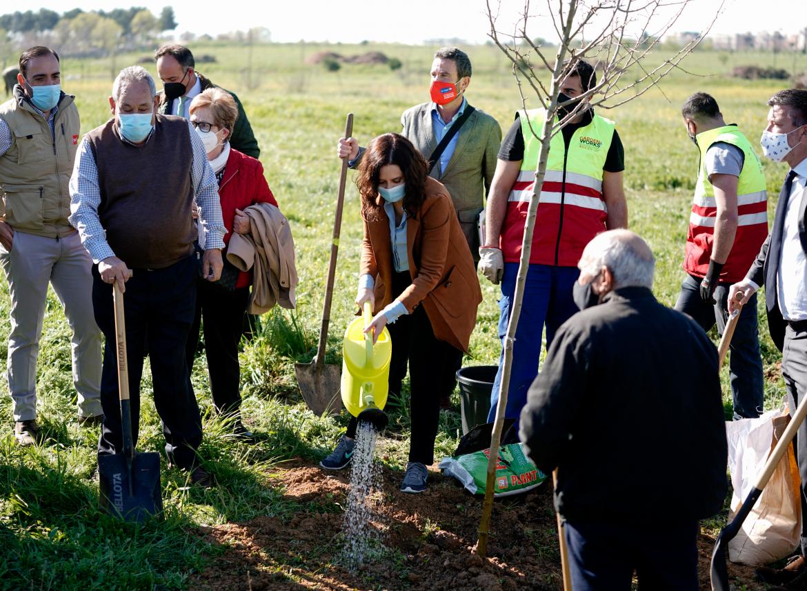 Díaz Ayuso participa en el inicio de reforestación 