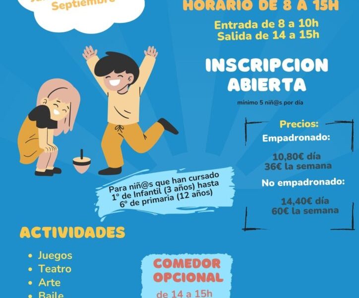 Vacaciones escolares 2023 inscripciones abiertas en El Escorial