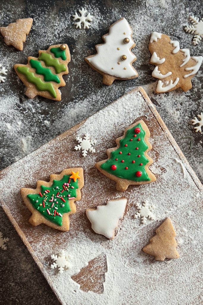 Frosted christmas cookies