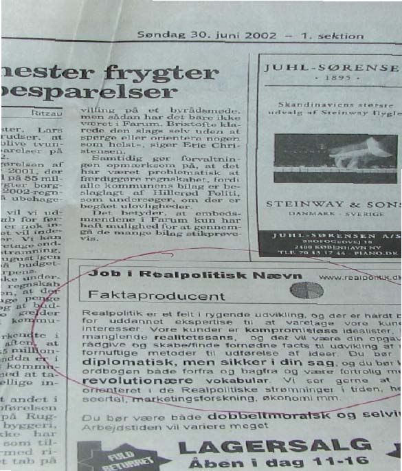 job-add in newspaper