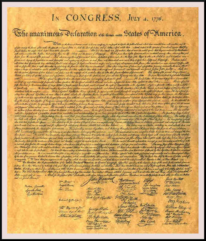 Image of the Declaration of Independence