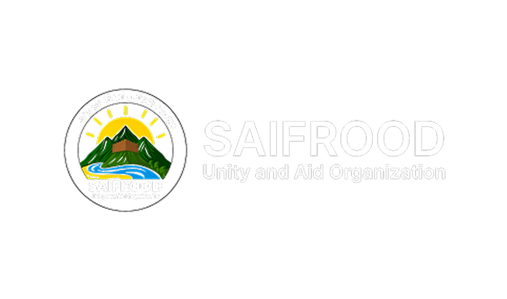 Logo of Saifrood Unity and Aid Organization (SUAO), the local implementing partner working with Rebuild Aid Forening on humanitarian and development programmes in Afghanistan.