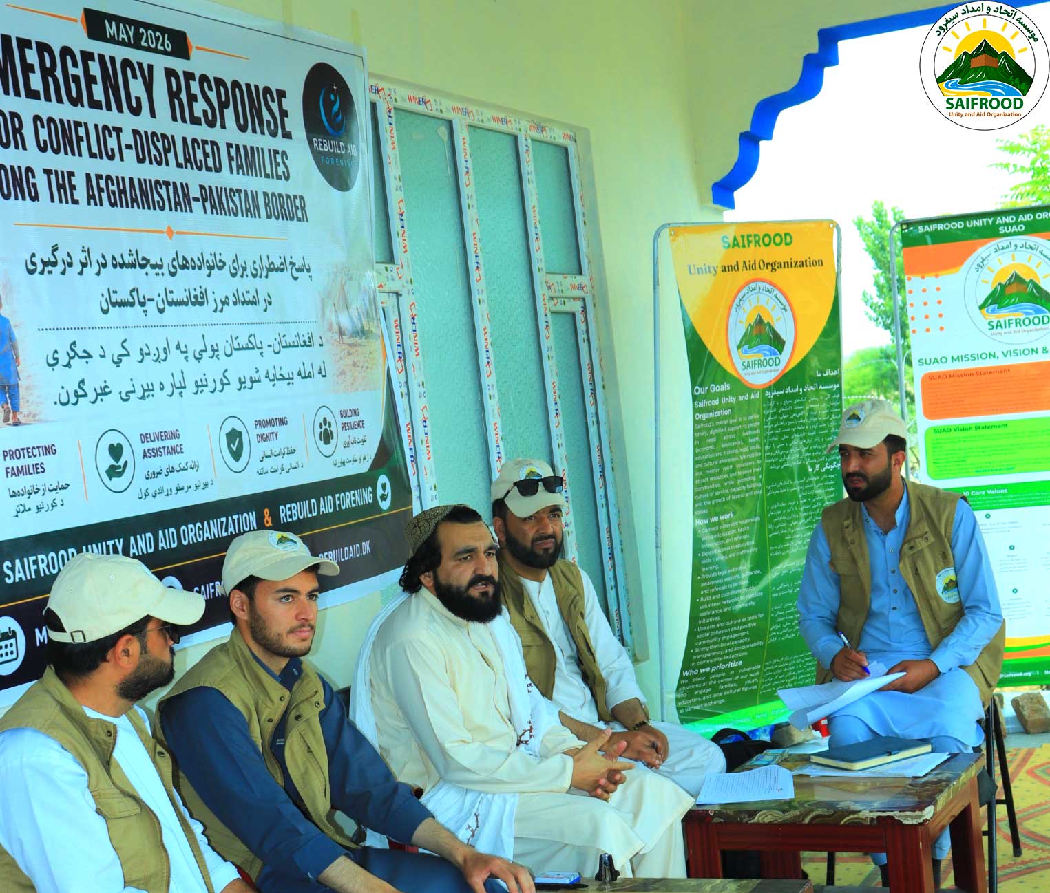 Beneficiary registration and emergency cash assistance distribution for conflict-displaced families in Khost Province, Afghanistan.
