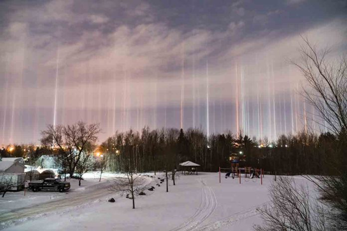 Light pillars, i fantastici pilastri di luce