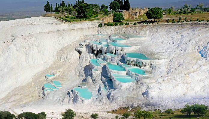 Il castello di cotone in Turchia