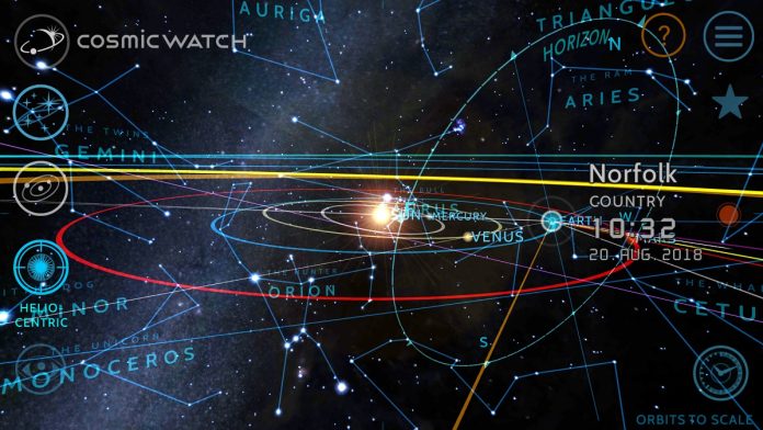 The Cosmic Watch, l'app che consente di esplorare lo spazio