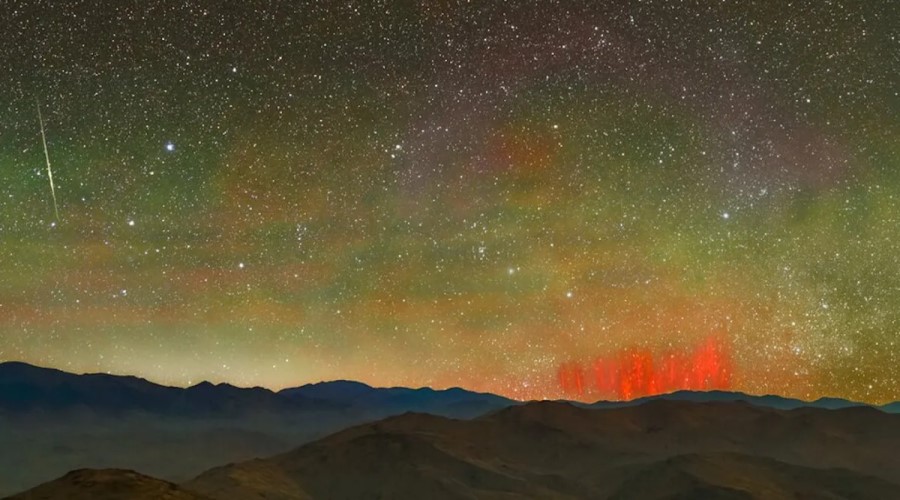 Sprite rossi catturati dall'Osservatorio di La Silla, in Cile.