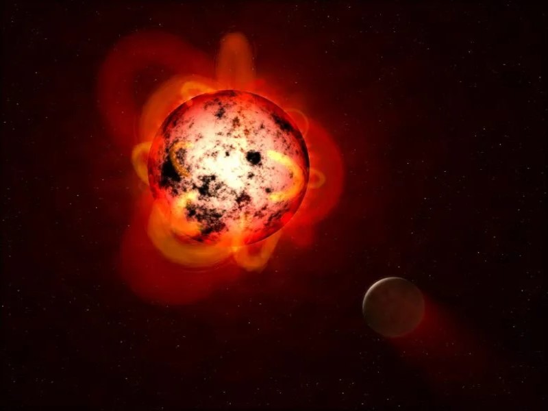 Le nane rosse tendono ad essere magneticamente attive ed eruttano con intensi bagliori che potrebbero spogliare l'atmosfera di un pianeta vicino nel tempo o rendere inospitale una forma di vita extraterrestre