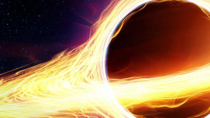 Un buco nero supermassiccio sta eruttando radiazioni