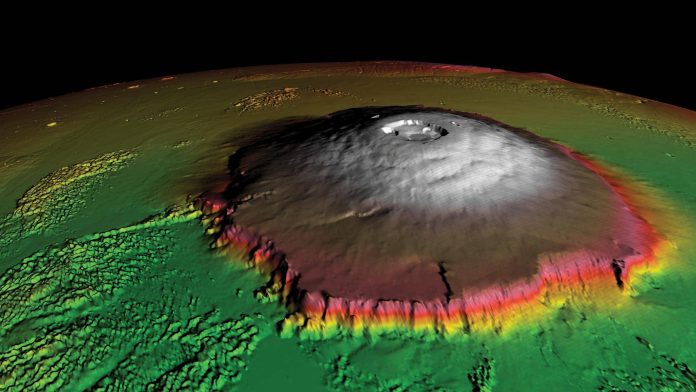 Marte, il Monte Olimpo era un'isola?