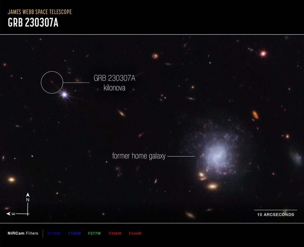 Il James Webb rileva un elemento pesante derivato da fusione stellare