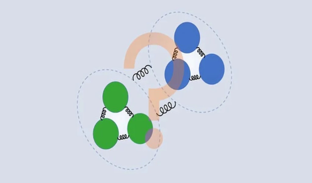 Fig. 1: Un ritratto dello stato legato nucleone-antinucleone. Crediti: Istituto di Fisica delle Alte Energie, CAS