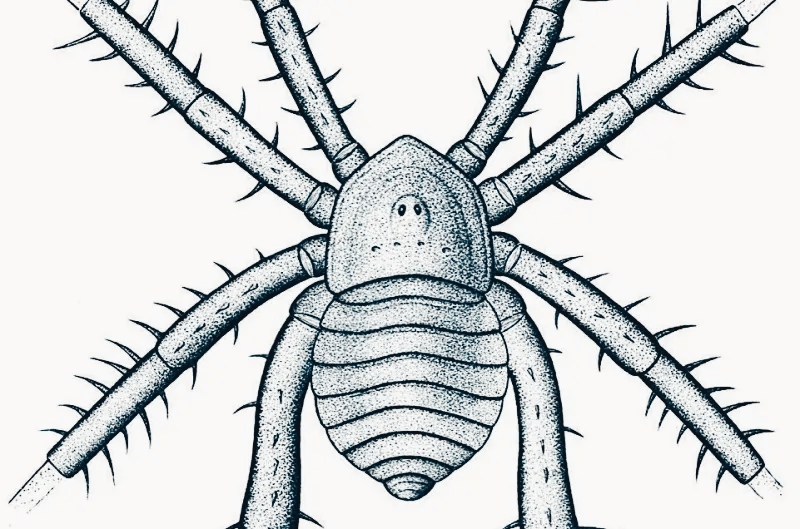 fossile di aracnide spinoso