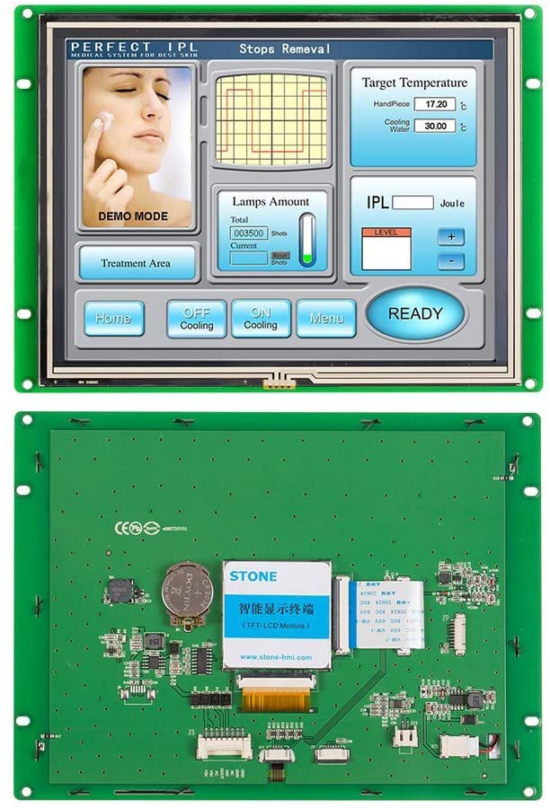 Módulo de Pantalla Táctil TFT LCD de 8 Pulgadas Microcontrolador HMI Display para Controlador Industrial