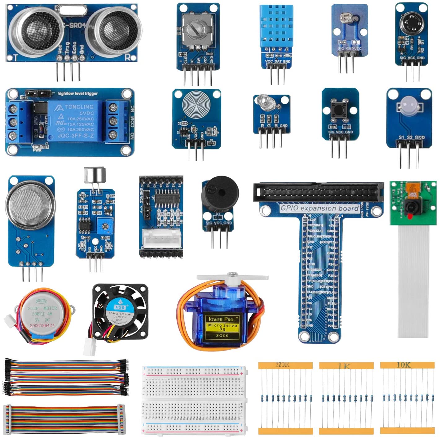 LABISTS Kit de Módulos de Sensores con 15 Proyectos, 8 Sensores para Principiantes y Profesionales DIY, Compatible con Raspberry Pi y Arduino