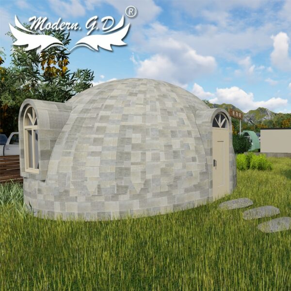 Casa de espuma en forma de cúpula,