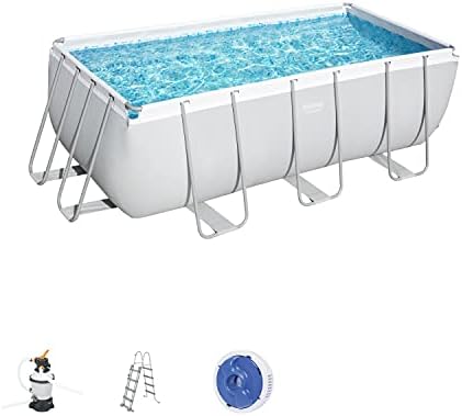 Bestway 56457 – Piscina Desmontable Tubular Power Steel 412x201x122 cm Depuradora de arena de 3.028 litros/hora