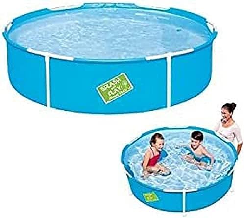 BESTWAY 56283 – Piscina Desmontable Tubular Infantil Mi Primera Piscina 152×38 cm 580 Litros con Válvula de drenaje Marcos Anticorrosión y Parche de Reparación