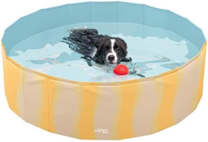 AQPET AqpetFriends – Piscina de plástico para Perros y Mascotas, Plegable, de jardín, 80 x 20 cm (ØxH)