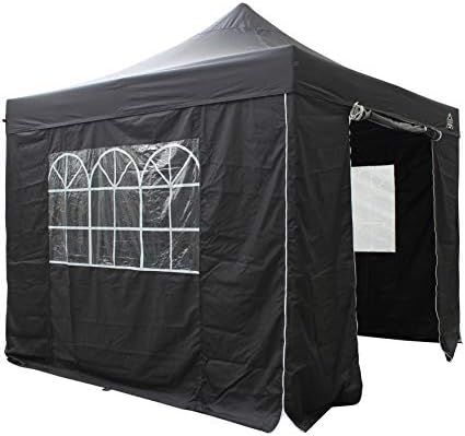 All Seasons Gazebos 3x3m Carpa Totalmente Impermeable Pop up Gazebo Incluye 4 Paredes Laterales – Negro