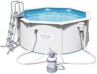 BESTWAY 56566 – Piscina Desmontable de Acero Hydrium 300×120 cm Depuradora de arena de 2.006 litros/hora