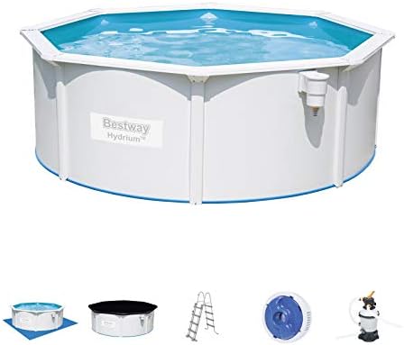 Bestway – Piscina Desmontable de Acero Hydrium 360 x 120 cm, Depuradora de Arena de 3.028 litros/Hora