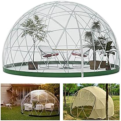 Iglú de cúpula de jardín de 12×7.2FT,Carpa de burbujas cúpula jardín,Tienda de cúpula transparente para exteriores,Clear Dome Cabin Bubble Carpa para fiestas familiares aire libre en patio trasero