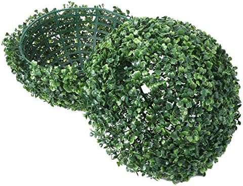 ABOOFAN Bola Artificial de Topiary de plástico Verde Bolas de boj para Colgar en el Techo de Las Hojas de la Planta, Colgante de la Bola de la Planta Realista de la decoración de la Tienda de 36 cm