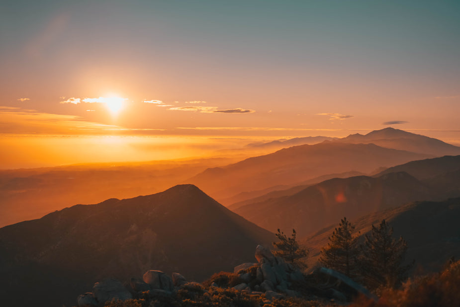 Berge, Sonnenuntergang, Wandern, Österreich, Schweiz, Ausblick