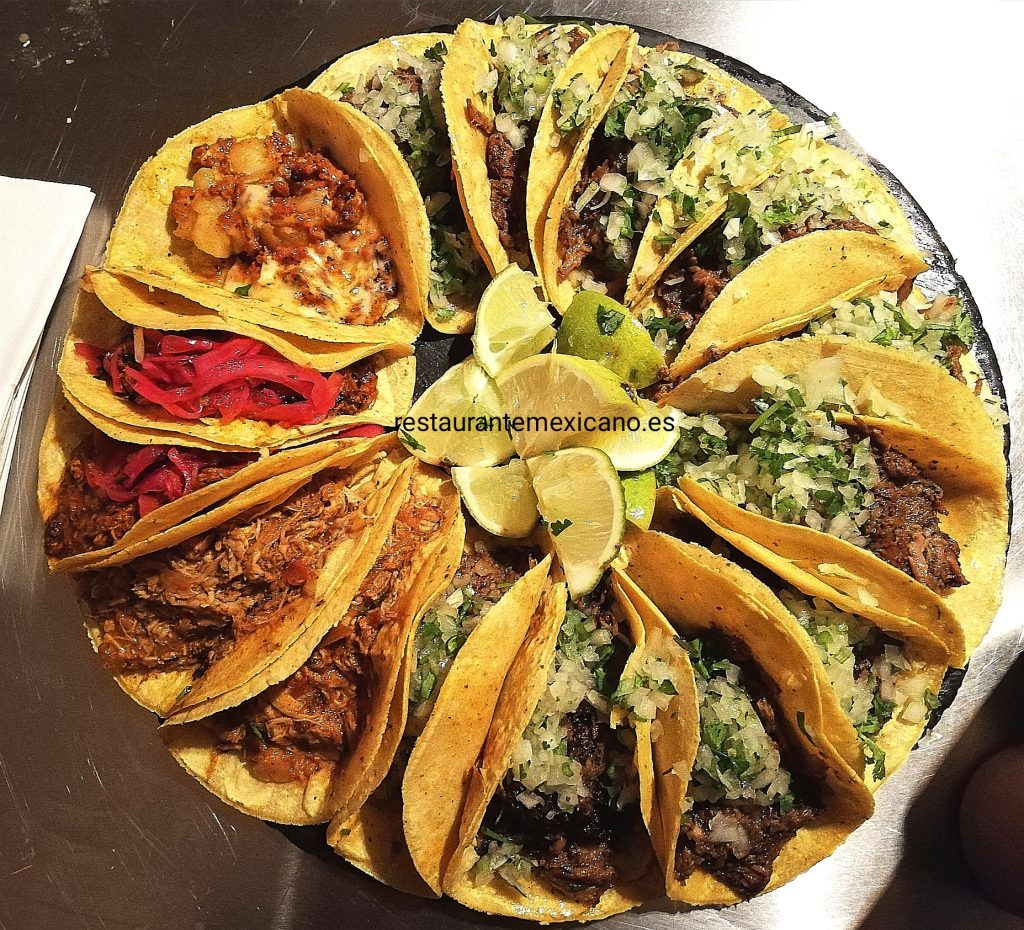 Tacos en abanico
