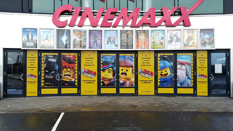 LEGO Filmen - Cinemaxx foliering af glasdøre